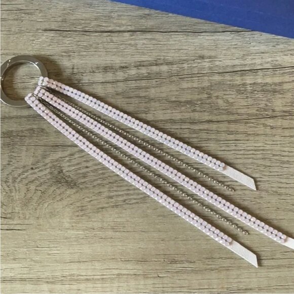 BUNDLE: Swarovski Pink Bag Charm & Pale Pink Water Bottle - Picture 2 of 4